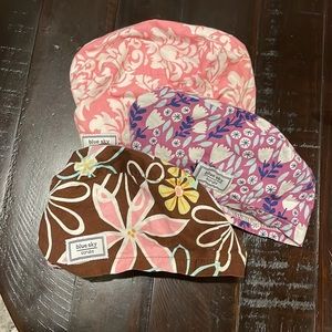 Set of 3 pony scrub hats
